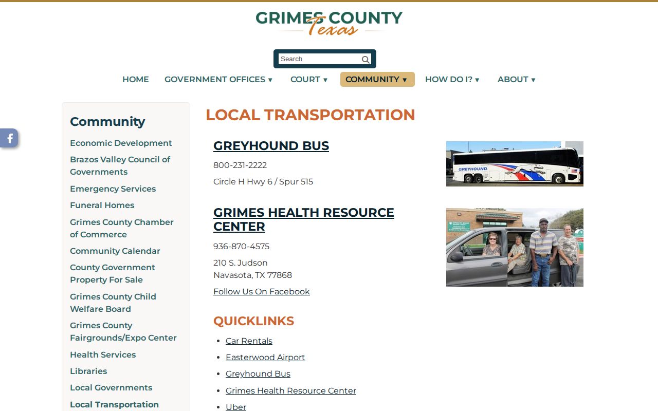 Grimes County transportation options after a 24-hour jail release